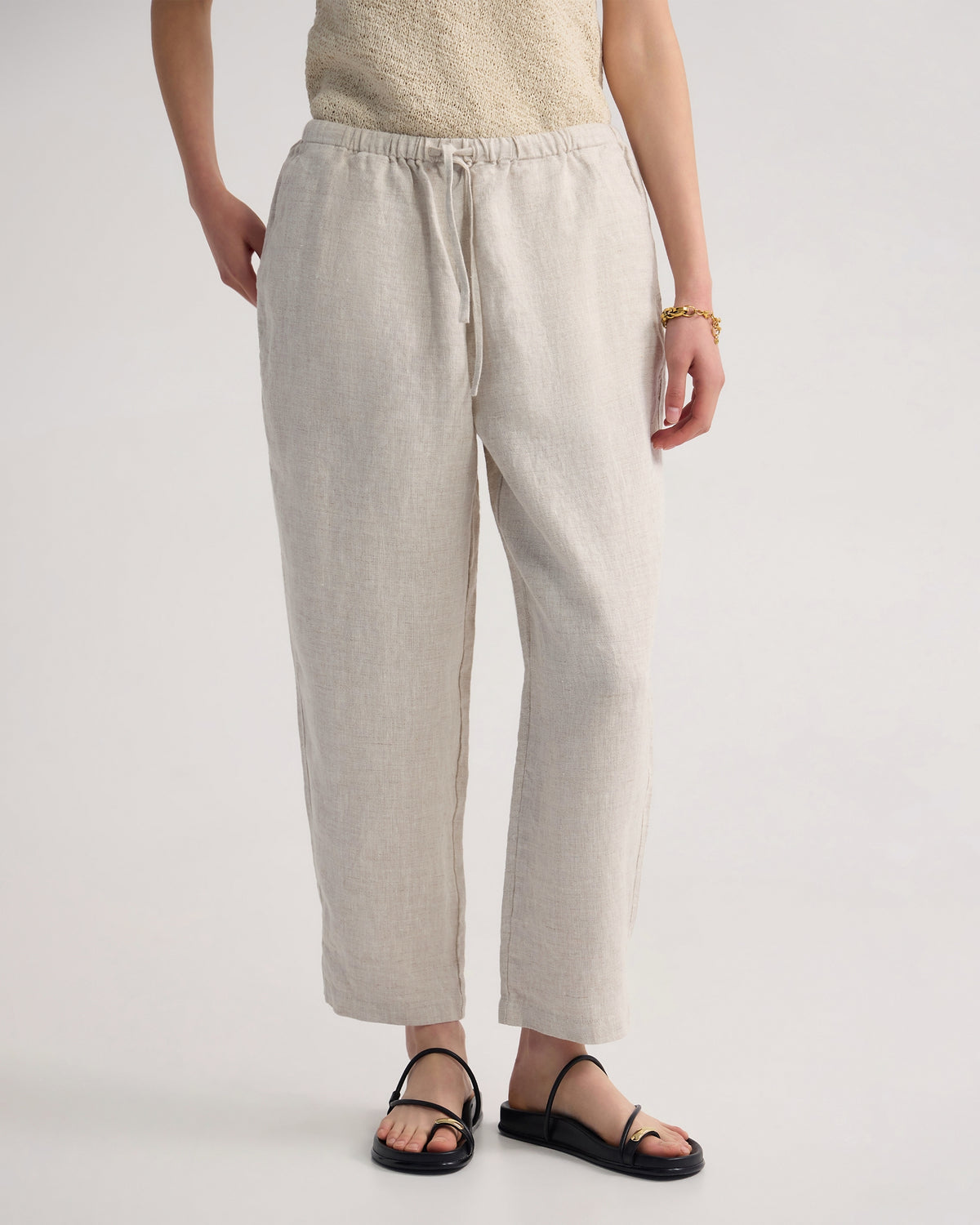 Gabriele Crop French Linen Pant WOMENS PANTS