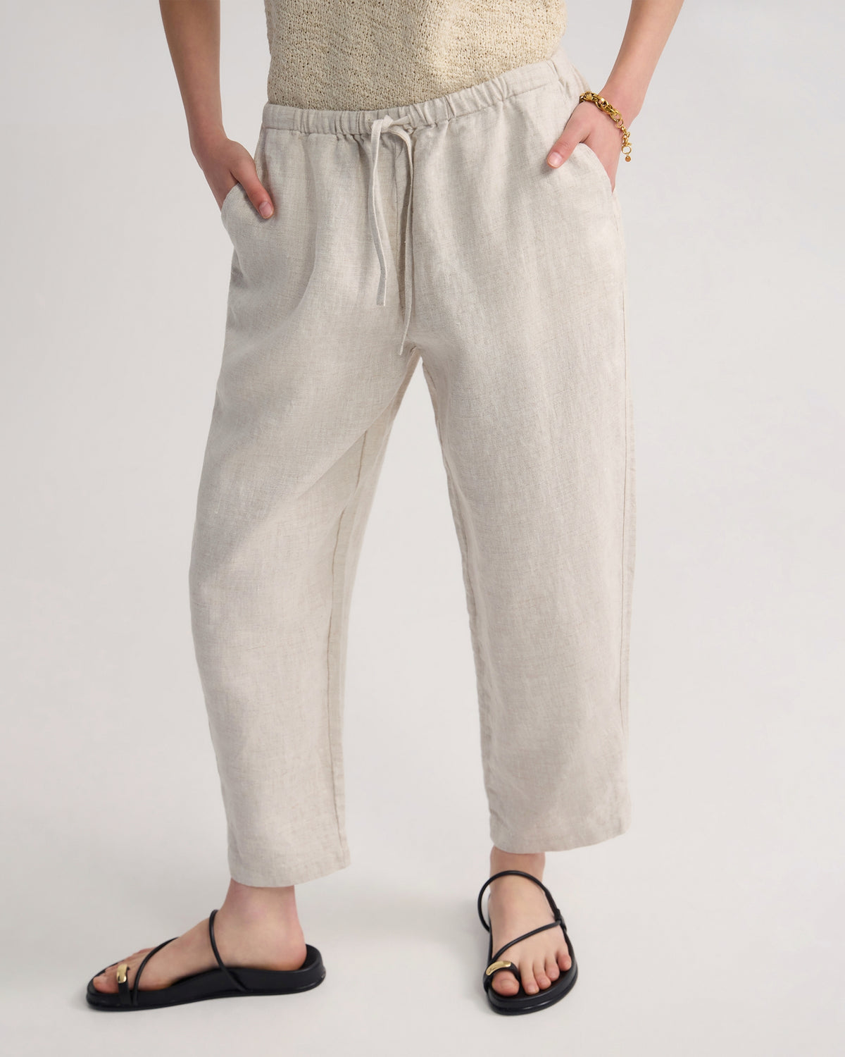 Gabriele Crop French Linen Pant WOMENS PANTS