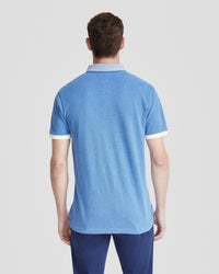 AXELL STRIPED COLLAR PIQUE POLO MENS KNITS