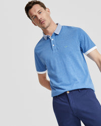 AXELL STRIPED COLLAR PIQUE POLO MENS KNITS