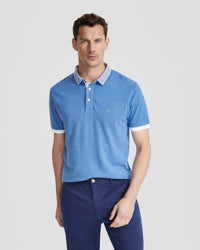 AXELL STRIPED COLLAR PIQUE POLO MENS KNITS