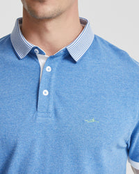 AXELL STRIPED COLLAR PIQUE POLO MENS KNITS
