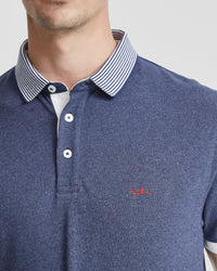 AXELL STRIPED COLLAR PIQUE POLO MENS KNITS