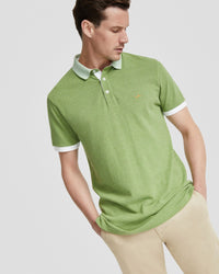 AXELL STRIPED COLLAR PIQUE POLO MENS KNITS