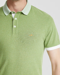 AXELL STRIPED COLLAR PIQUE POLO MENS KNITS