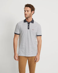MACK STRIPED ORGANIC COTTON POLO MENS KNITS