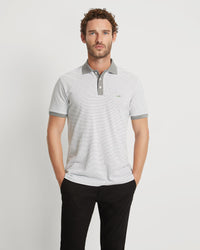 MACK STRIPED ORGANIC COTTON POLO MENS KNITS