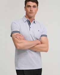 Milo Cotton Jersey Printed Polo MENS KNITS
