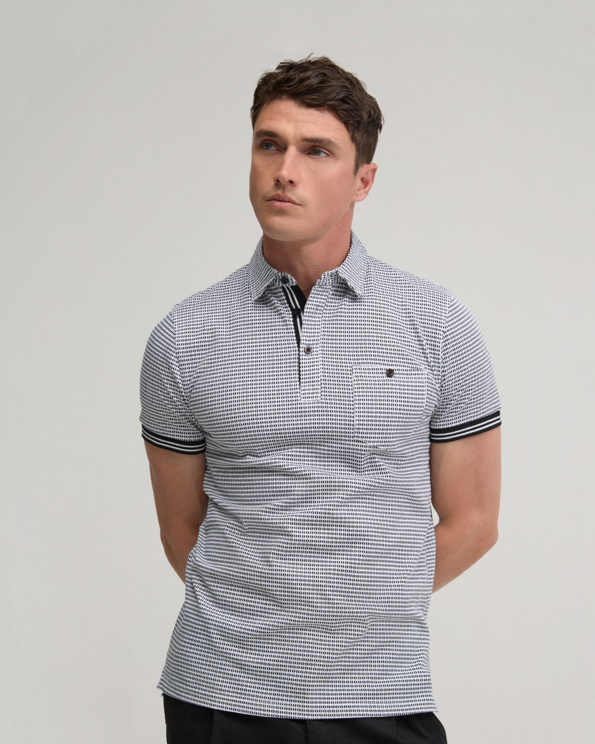 Milo Cotton Jersey Printed Polo MENS KNITS