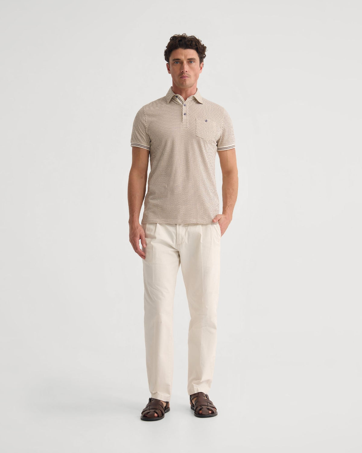 Milo Printed Jersey Polo With Pocket MENS KNITS