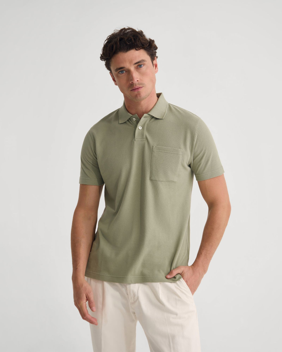 Theo Organic Cotton Pique Polo MENS KNITS