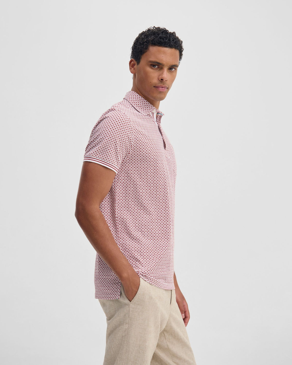 Milo Print Jersey Polo With Pocket MENS KNITS