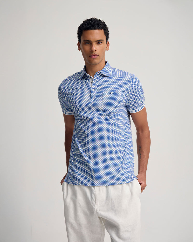 Milo Print Jersey Polo With Pocket