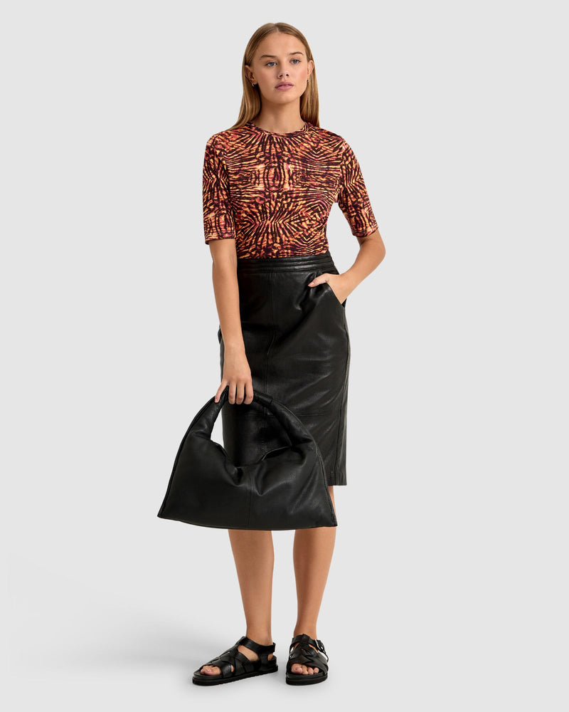 IMOGEN PRINTED JERSEY T-SHIRT WOMENS TOPS