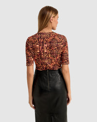 IMOGEN PRINTED JERSEY T-SHIRT WOMENS TOPS