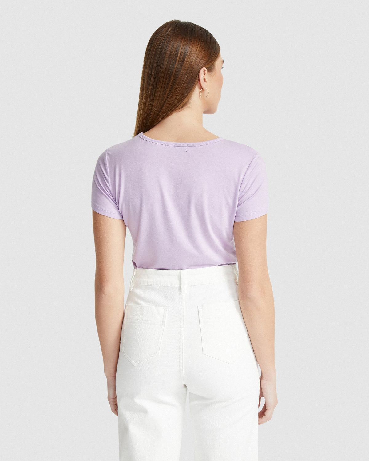 IMOGEN FINE KNIT CREW NECK T-SHIRT WOMENS TOPS