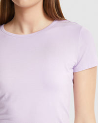 IMOGEN FINE KNIT CREW NECK T-SHIRT WOMENS TOPS