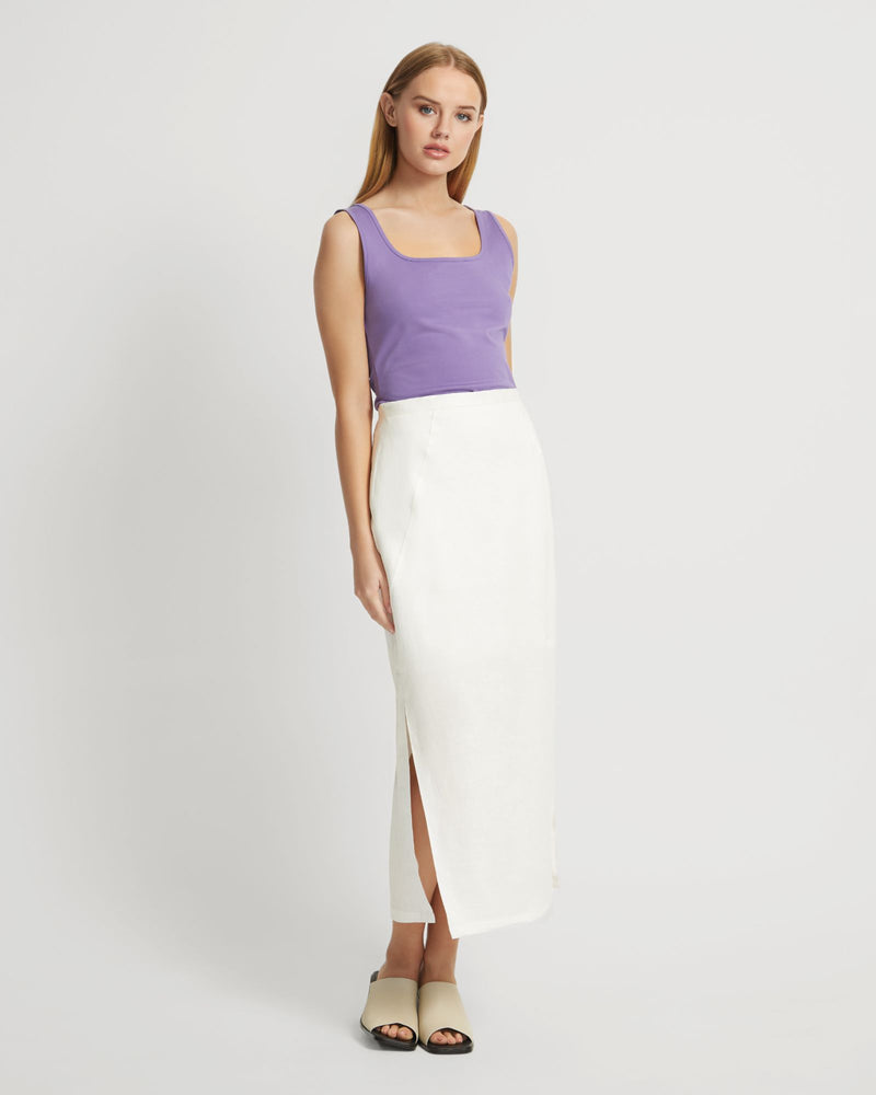 AGATHA SQUARE NECK TANK WOMENS TOPS