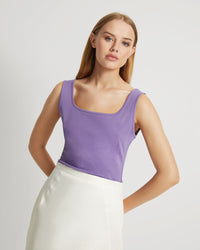 AGATHA SQUARE NECK TANK WOMENS TOPS