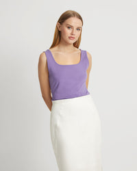 AGATHA SQUARE NECK TANK WOMENS TOPS