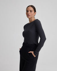 Erin Striped Boatneck Knit WOMENS TOPS