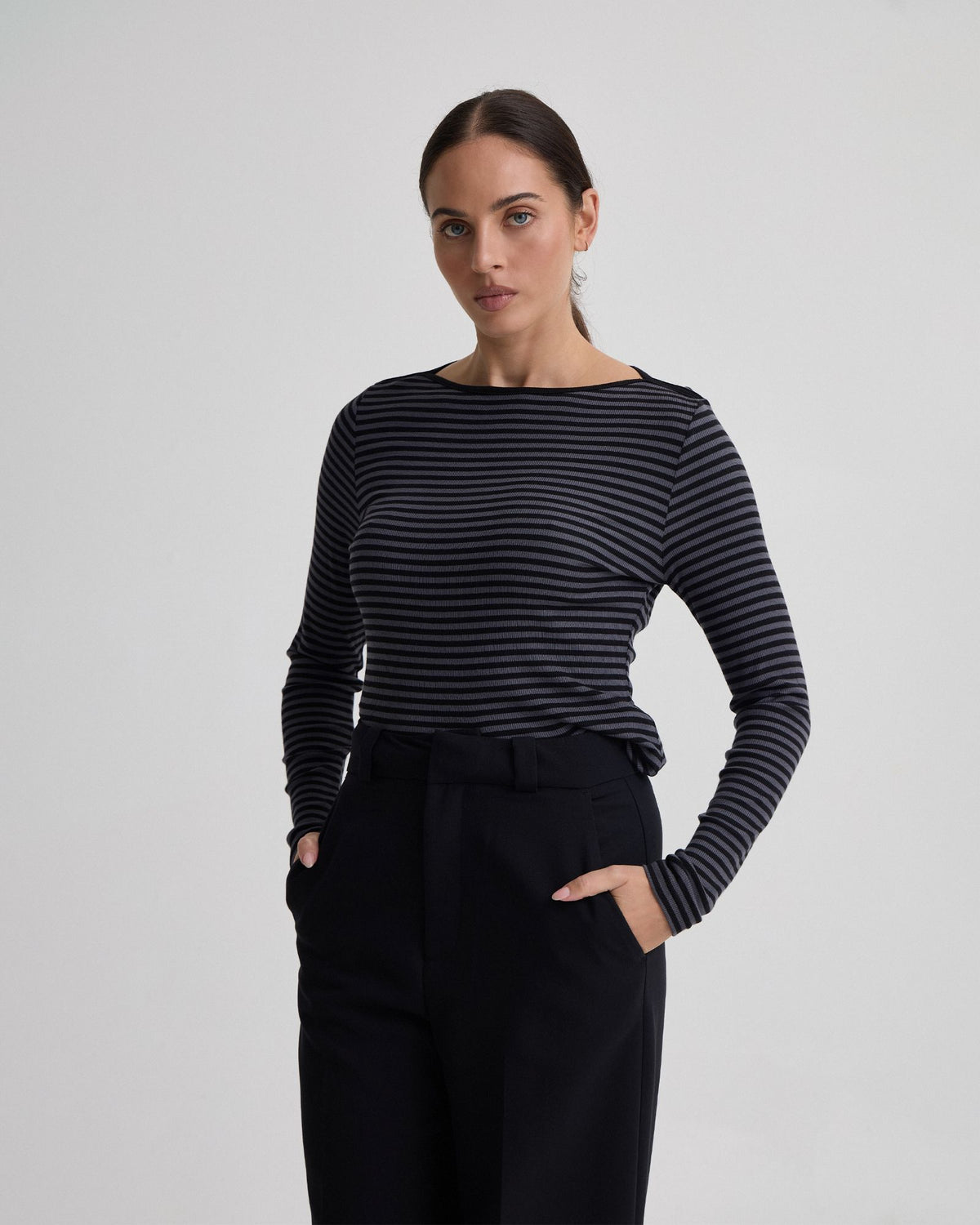 Erin Striped Boatneck Knit WOMENS TOPS
