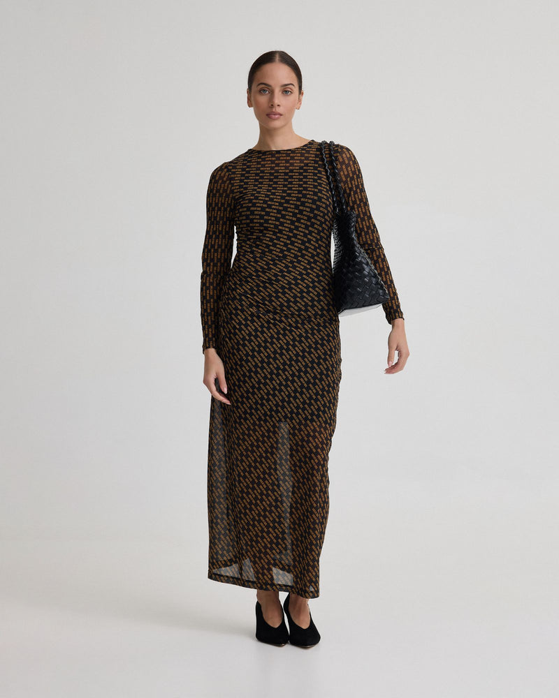 Eve Mesh Printed Dress WOMENS DRESSES
