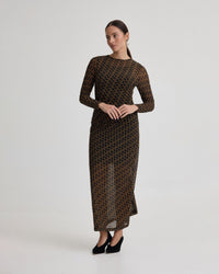 Eve Mesh Printed Dress WOMENS DRESSES