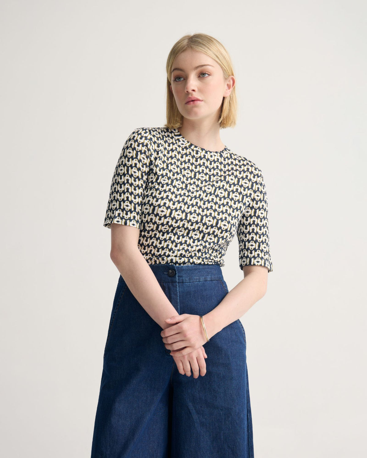 Imogen Printed Jersey Top WOMENS TOPS