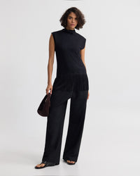 Cassie Stretch Fringe Trim Top WOMENS TOPS