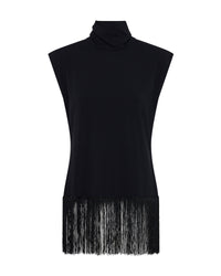 Cassie Stretch Fringe Trim Top WOMENS TOPS