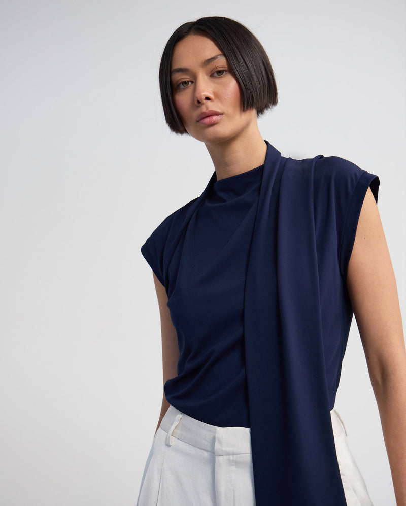 Mimi Jersey Scarf Detail Top WOMENS TOPS