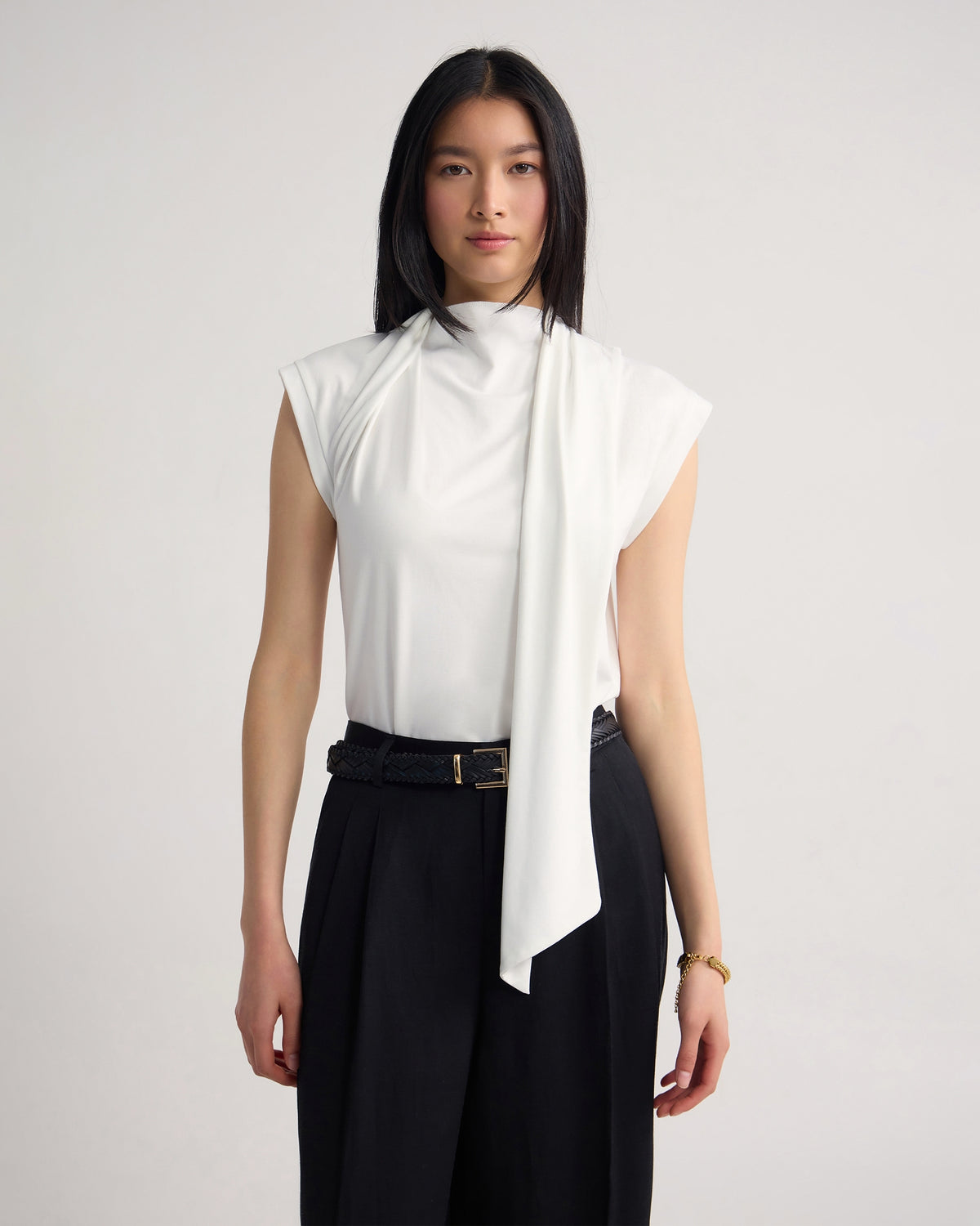 Mimi Jersey Scarf Detail Top WOMENS TOPS