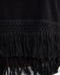 Bria Cotton Fringe Trim T-Shirt WOMENS TOPS