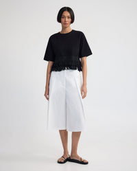 Bria Cotton Fringe Trim T-Shirt WOMENS TOPS