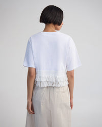 Bria Cotton Fringe Trim T-Shirt WOMENS TOPS