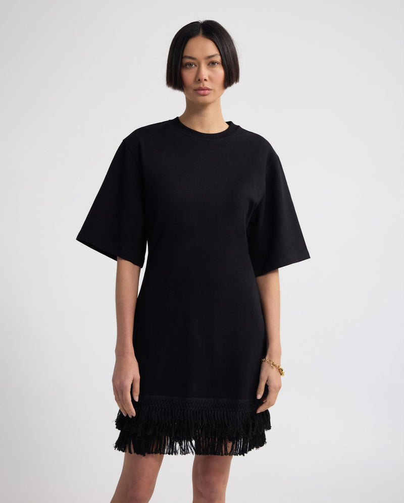 Bella Knit Dress With Fringe Trim WOMENS TOPS