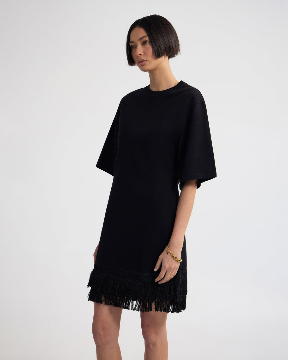 Bella Knit Dress With Fringe Trim WOMENS TOPS