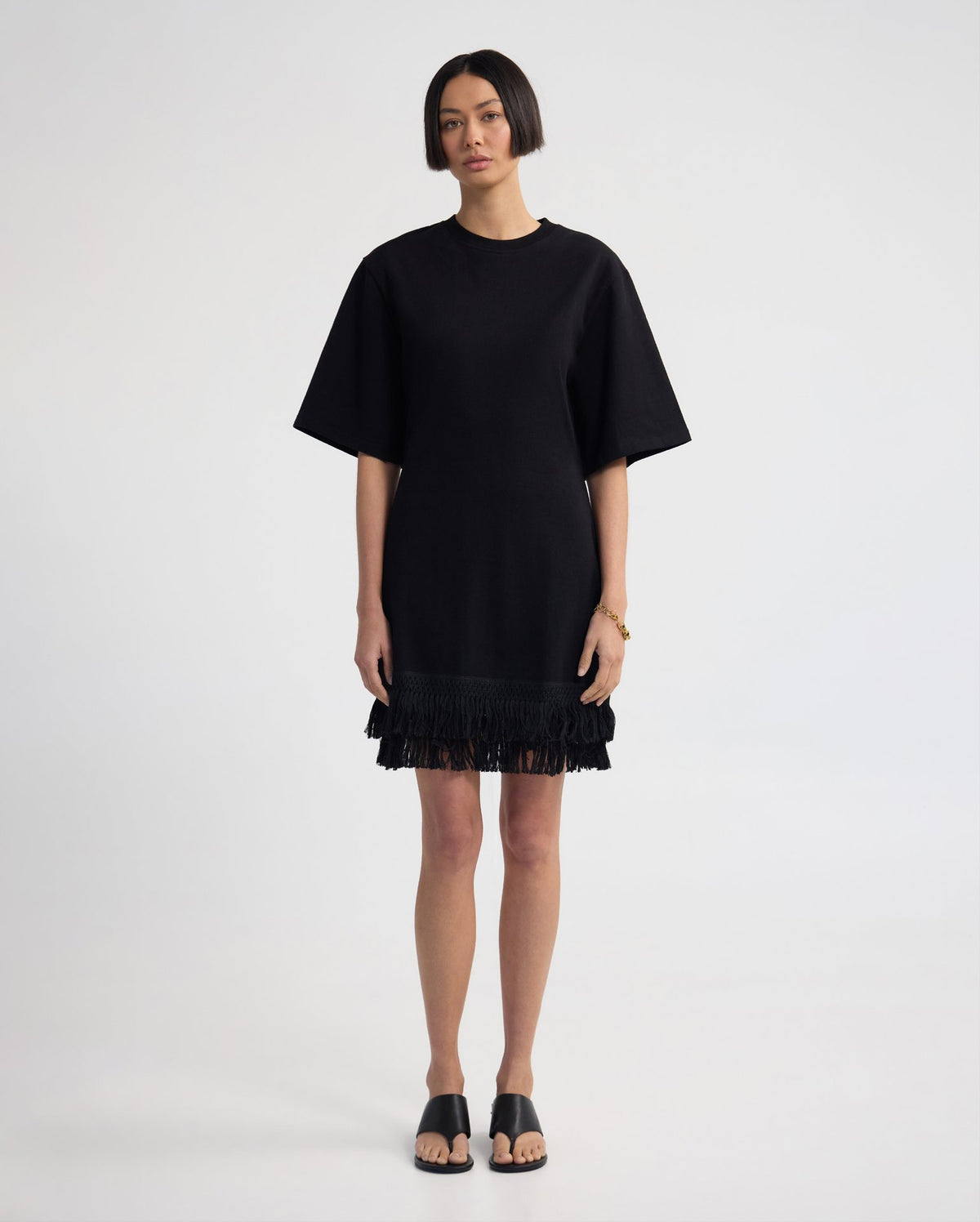 Bella Knit Dress With Fringe Trim WOMENS TOPS