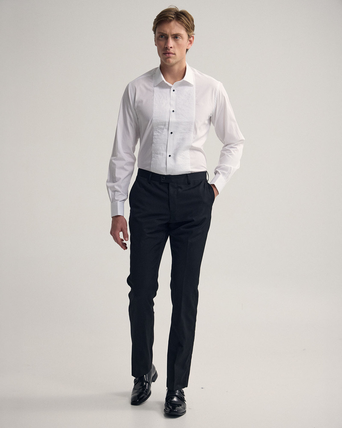 Dinner Shirt With Front Pleats