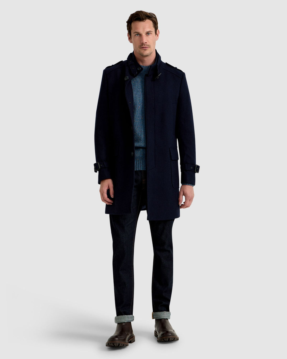 ROGER WOOL RICH OVERCOAT MENS JACKETS AND COATS