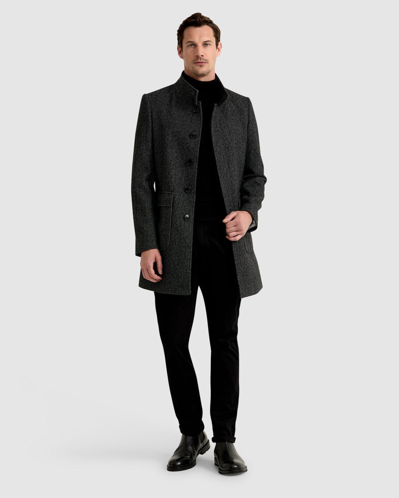 WILSON WOOL BLEND OVERCOAT MENS JACKETS AND COATS