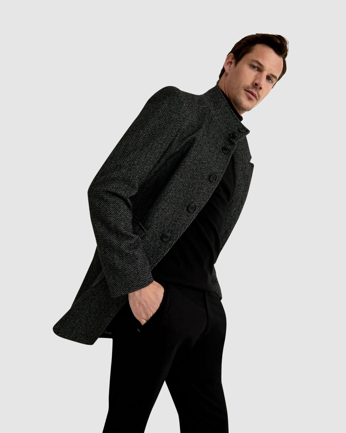 WILSON WOOL BLEND OVERCOAT MENS JACKETS AND COATS