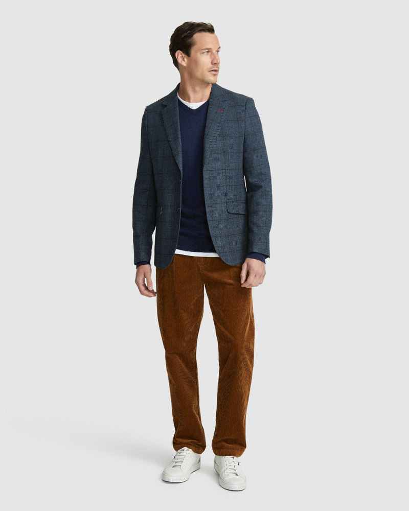 BLAKE WOOL BLEND CHECK BLAZER MENS JACKETS AND COATS