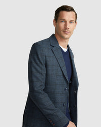 BLAKE WOOL BLEND CHECK BLAZER MENS JACKETS AND COATS