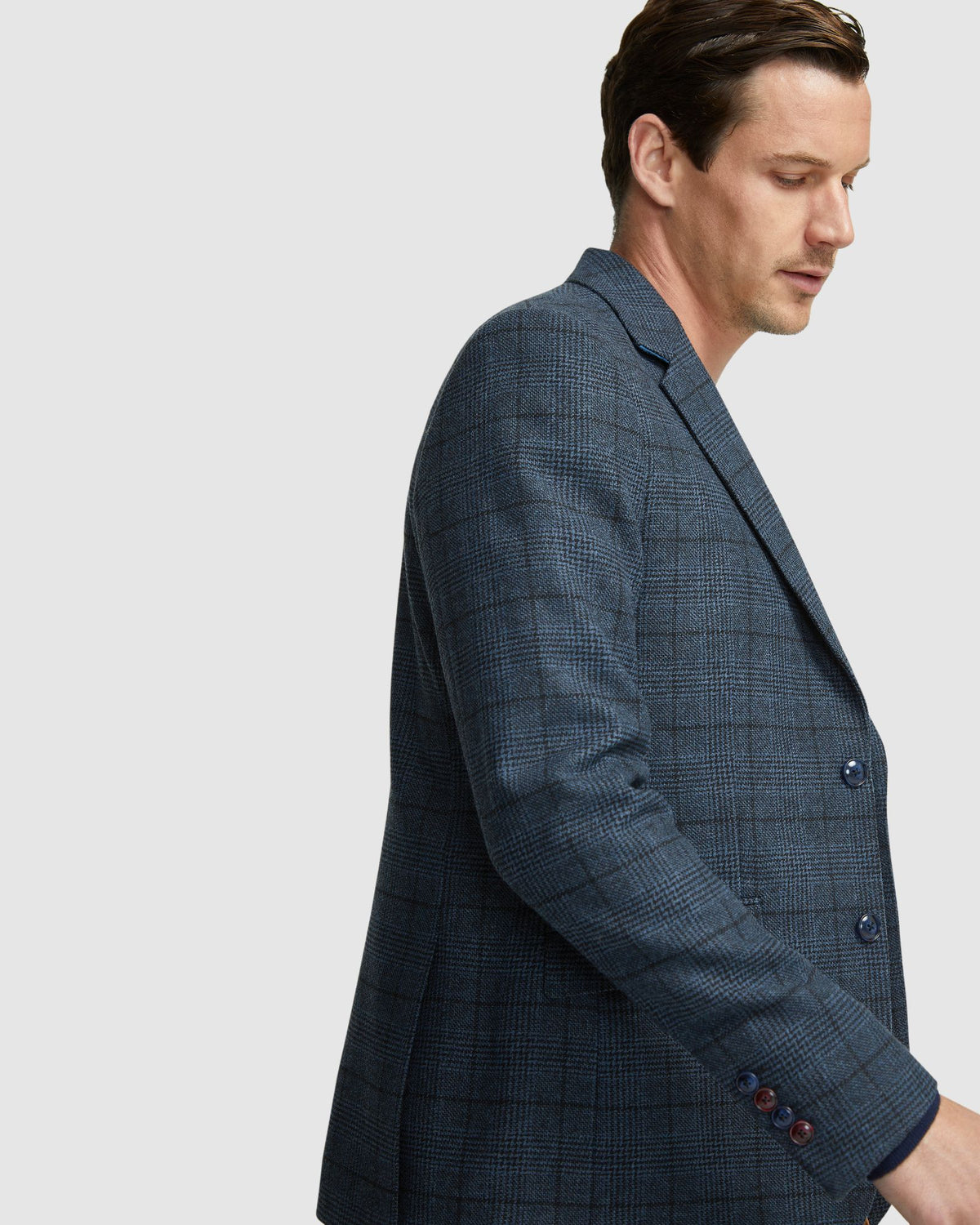 BLAKE WOOL BLEND CHECK BLAZER MENS JACKETS AND COATS