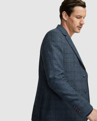BLAKE WOOL BLEND CHECK BLAZER MENS JACKETS AND COATS