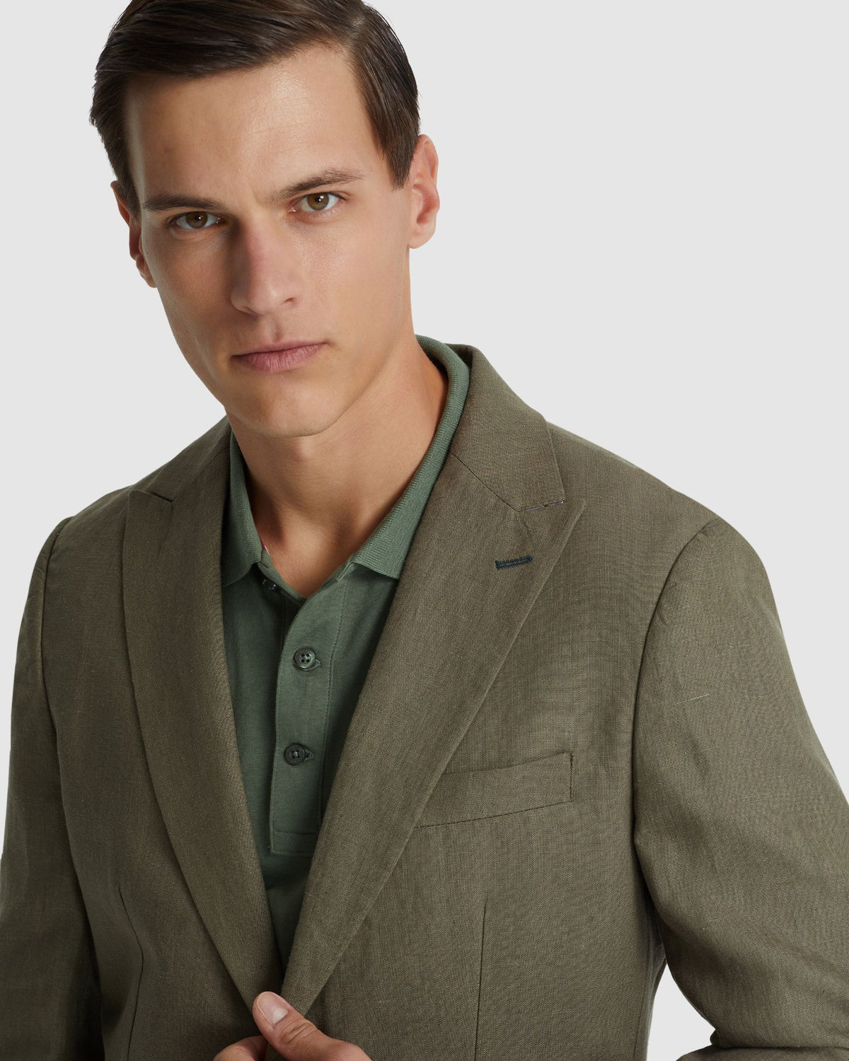 MILTON LINEN BLAZER WITH PEAK LAPEL - AVAILABLE ~ 1-2 weeks MENS JACKETS AND COATS