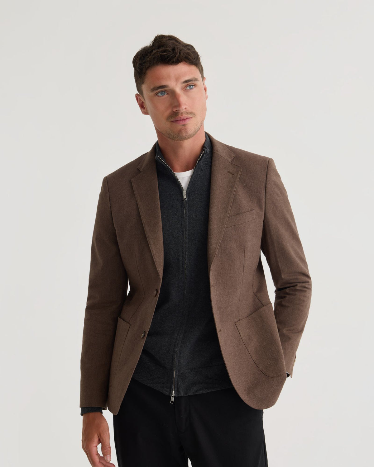 Milton Herringbone Blazer MENS JACKETS AND COATS