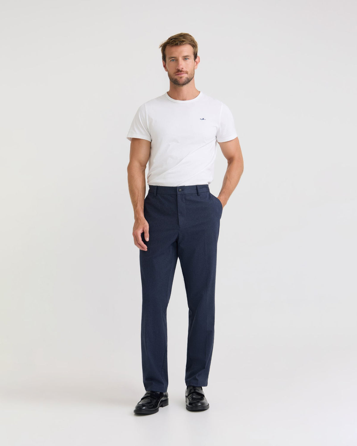Marlo Herringbone Cotton Trousers MENS TROUSERS
